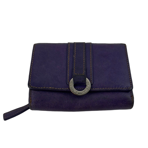 Danier Purple Leather Wallet - Picture 1 of 11